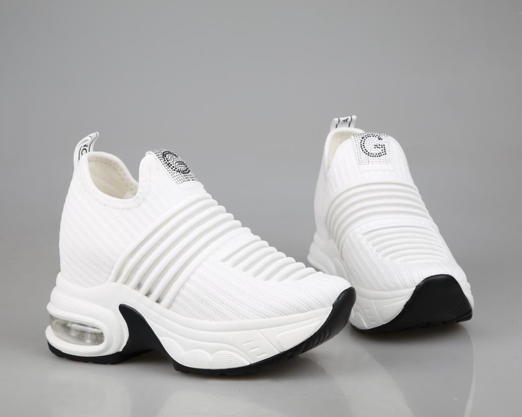 GUJA 25y300-8 Dolgu Topuk Beyaz Kadın Sneakers