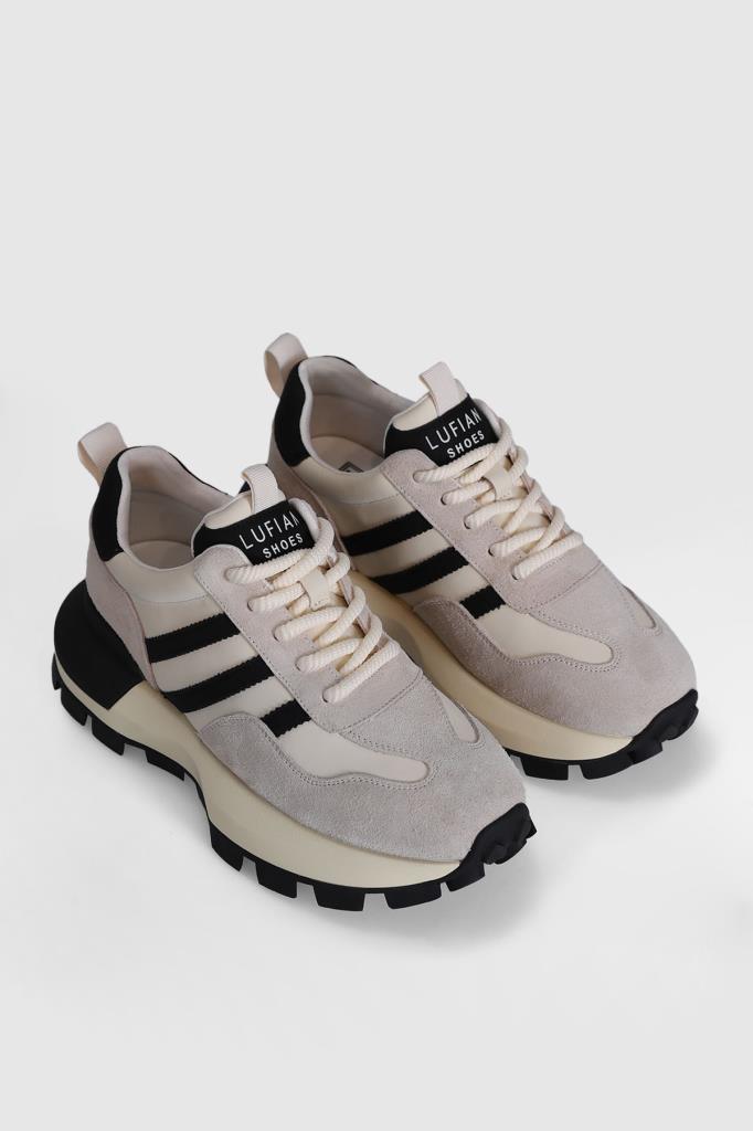 Lufian Tatum Ekru Unisex Sneakers