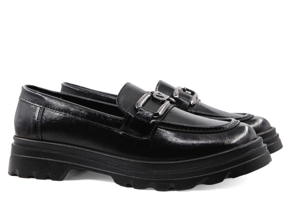 Marka Sesi SL2001 Loafer Siyah Kadın Babet