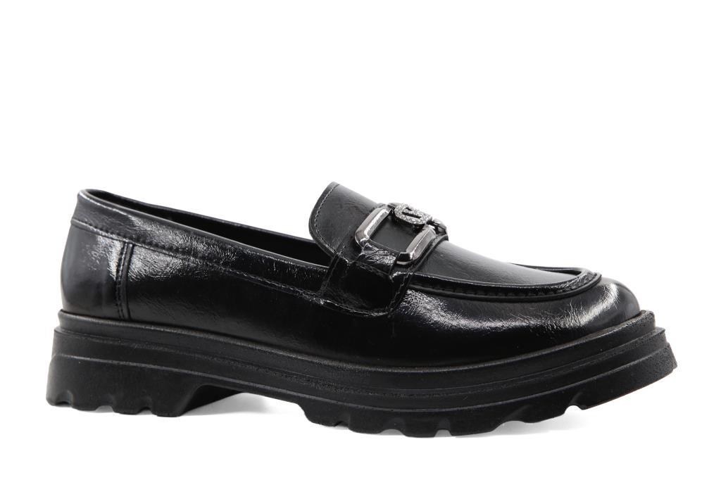Marka Sesi SL2001 Loafer Siyah Kadın Babet