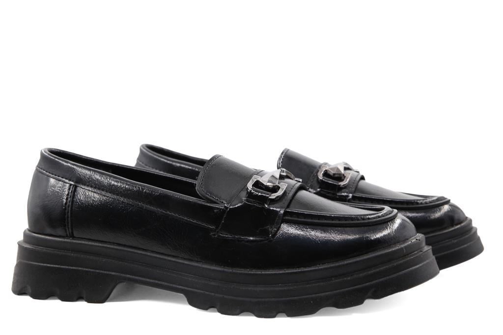 Marka Sesi SL2004 Loafer Siyah Kadın Babet