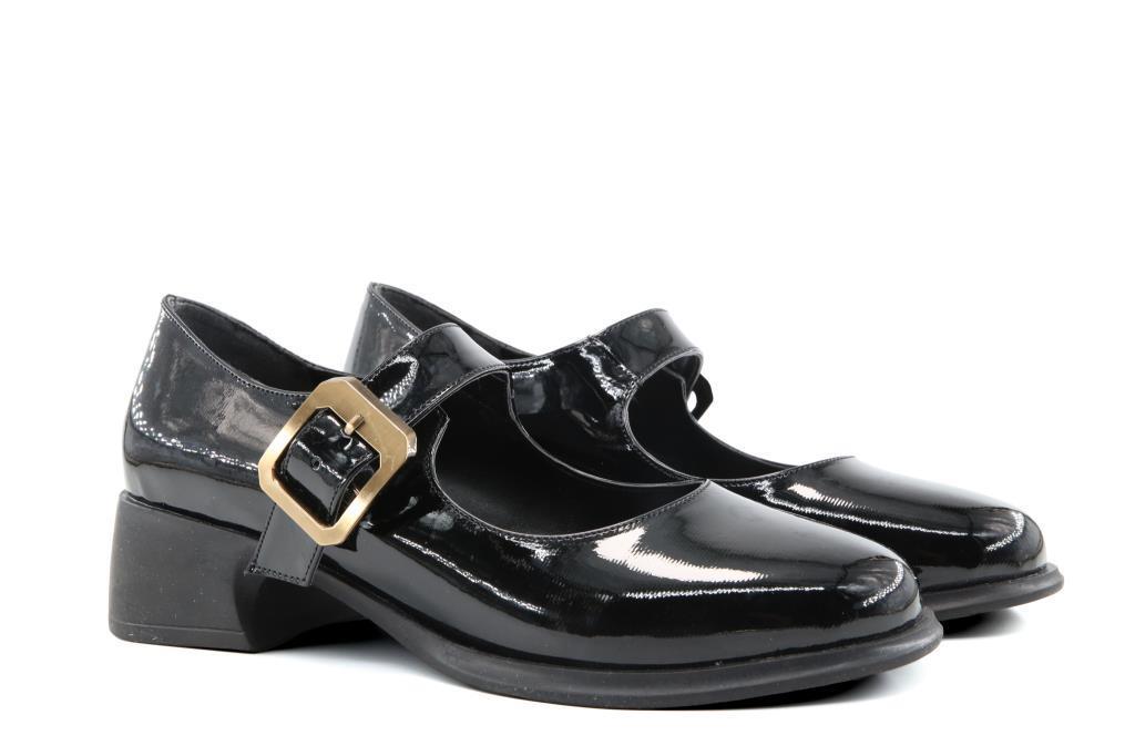 Miss Park Moda 161 k1000 Loafer Siyah Rugan Kadın Günlük Ayakkabı