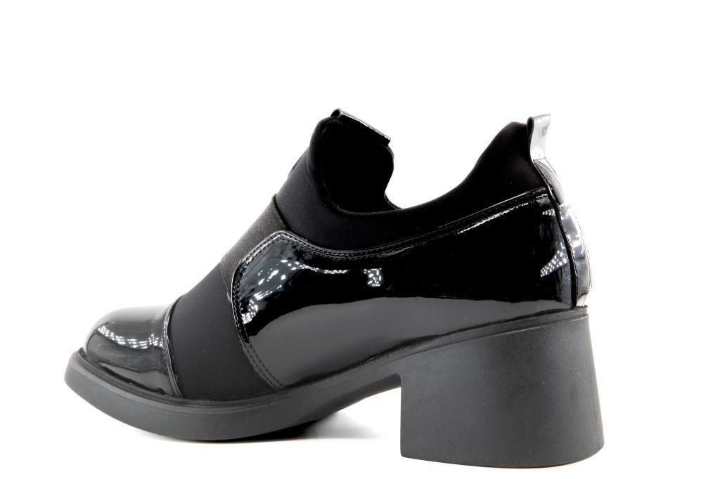 Miss Park Moda 207 k6668 Loafer Siyah Rugan Kadın Günlük Ayakkabı