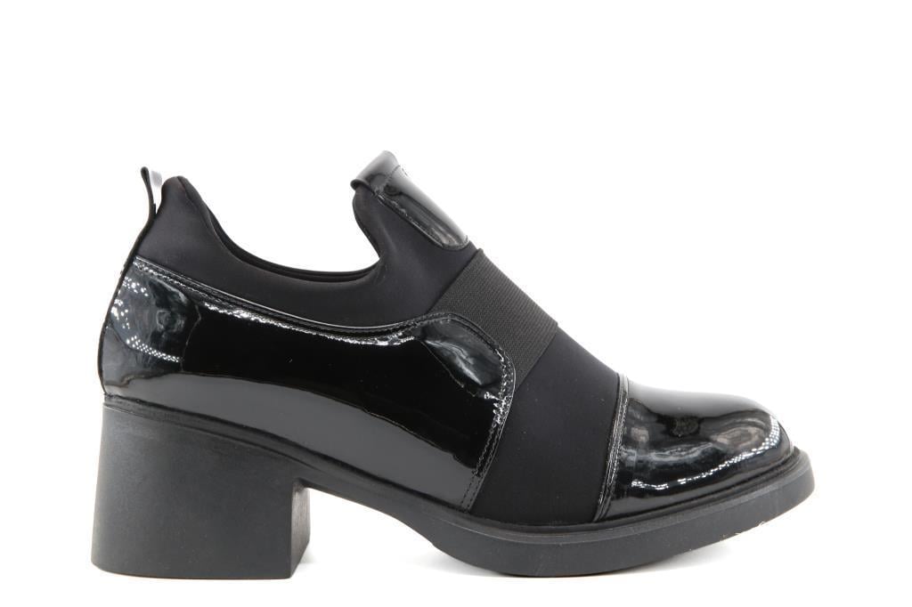 Miss Park Moda 207 k6668 Loafer Siyah Rugan Kadın Günlük Ayakkabı