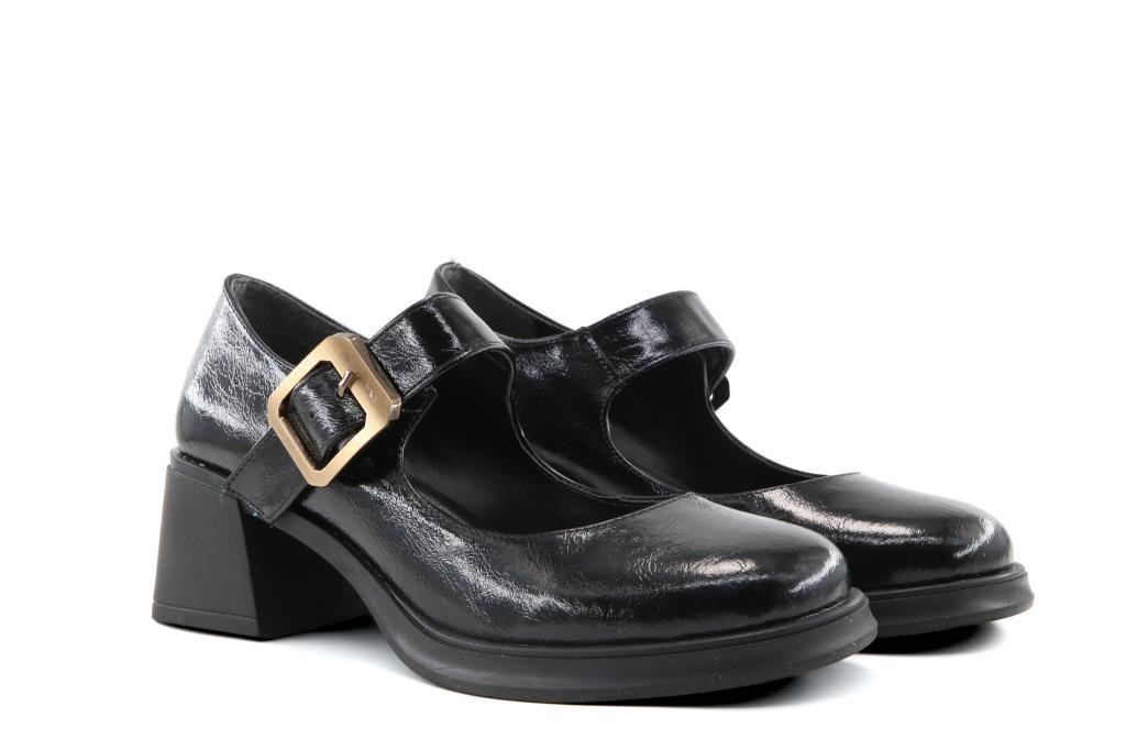 Miss Park Moda 386 k1360 Loafer Siyah Rugan Kadın Günlük Ayakkabı
