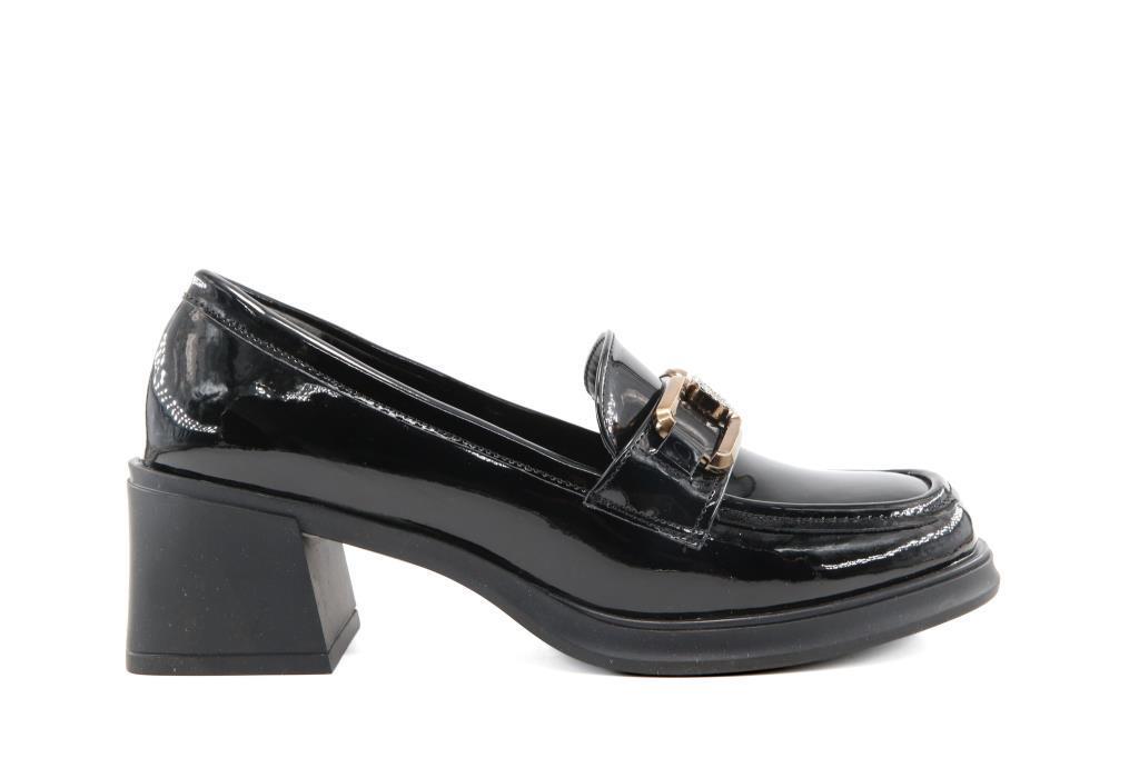 Miss Park Moda 386 k1457 Loafer Siyah Rugan Kadın Günlük Ayakkabı