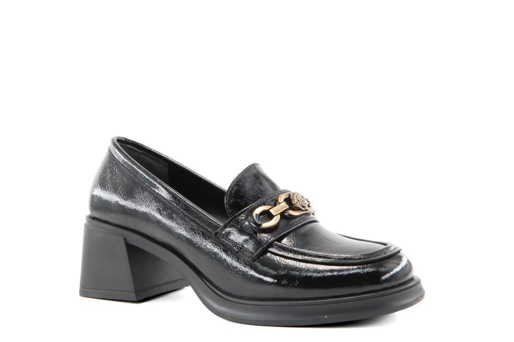 Miss Park Moda 386 k1464 Loafer Siyah Rugan Kadın Günlük Ayakkabı