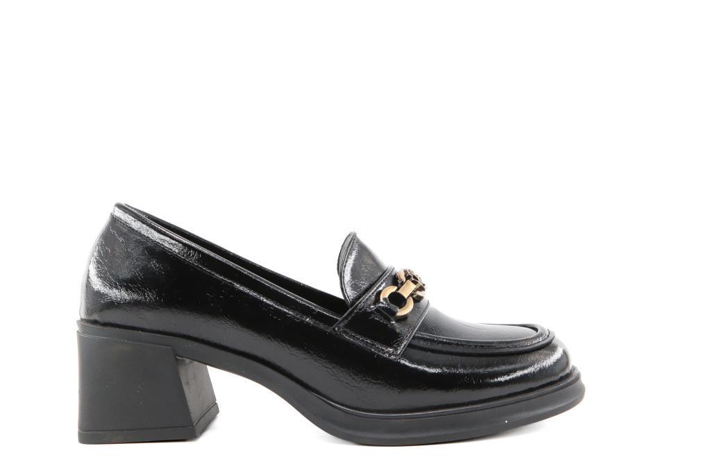 Miss Park Moda 386 k1464 Loafer Siyah Rugan Kadın Günlük Ayakkabı