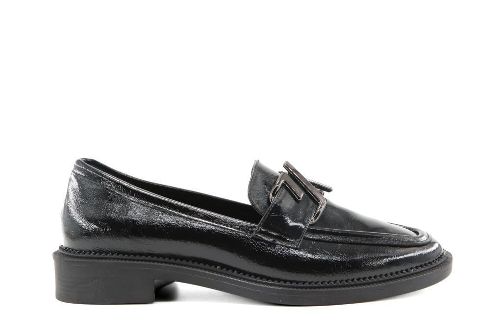 Miss Park Moda 386 k910 Loafer Siyah Rugan Kadın Günlük Ayakkabı
