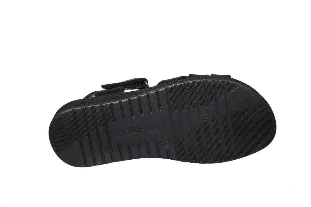 Pandora Moda TU011 Ortopedik Yumuşak Taban Siyah Kadın Sandalet