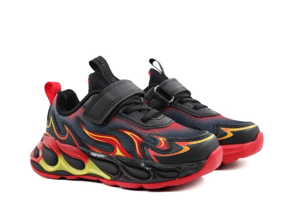 Pepino 2226 Siyah-Kırmızı Çocuk Sneakers