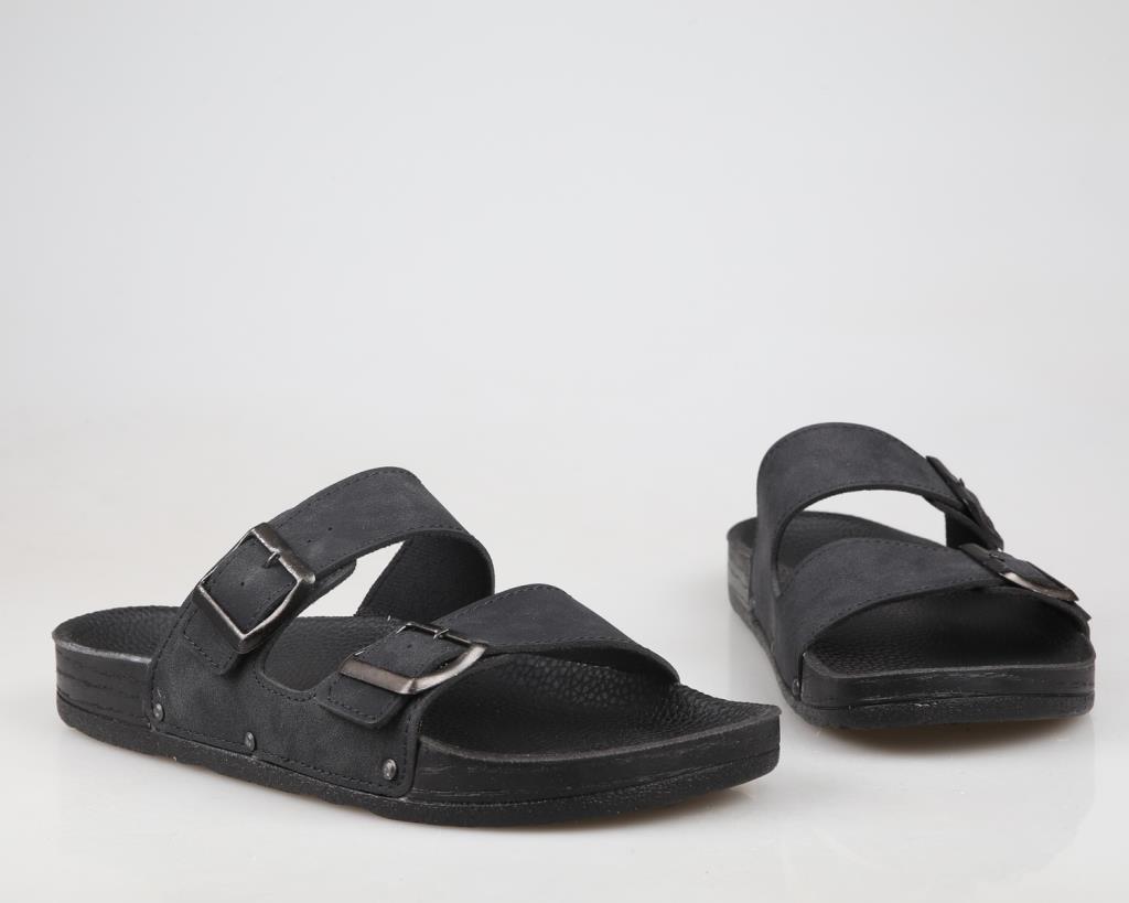 Pierre Cardin Pc-7241 Ortopedik Siyah Nubuk Erkek Terlik