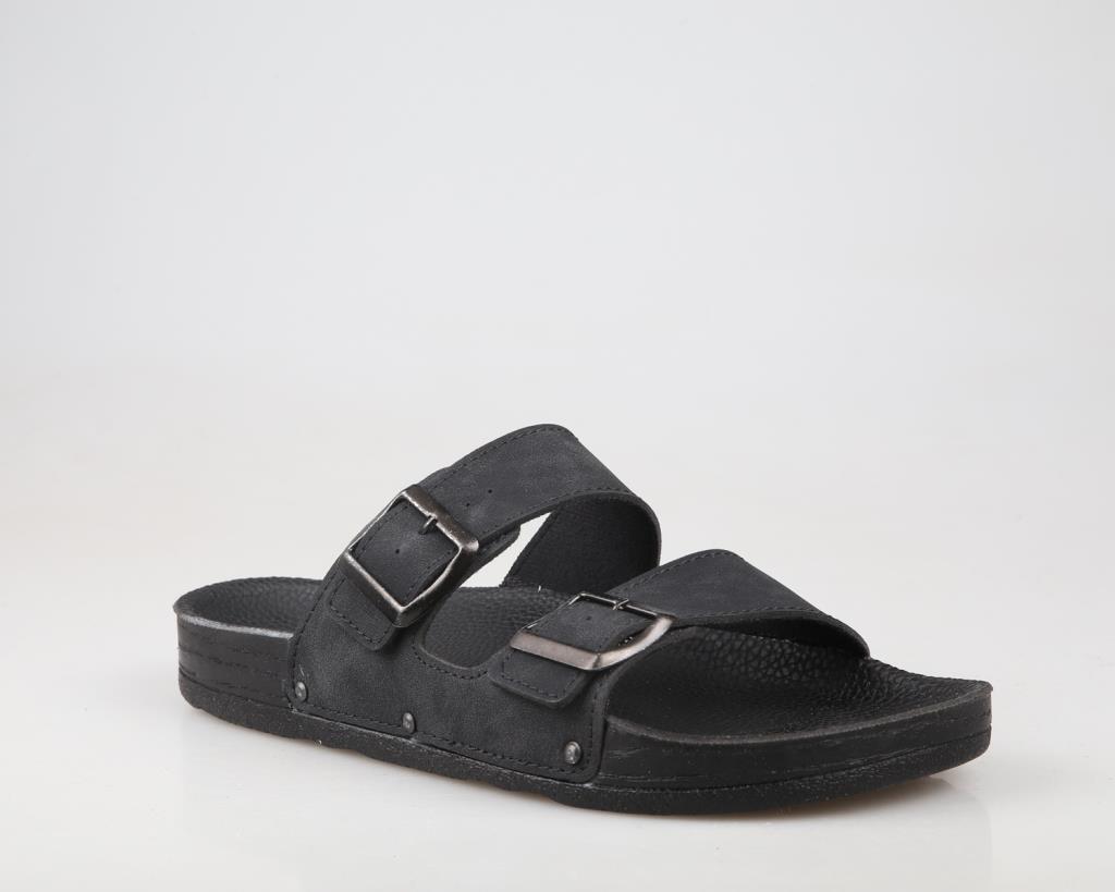 Pierre Cardin Pc-7241 Ortopedik Siyah Nubuk Erkek Terlik