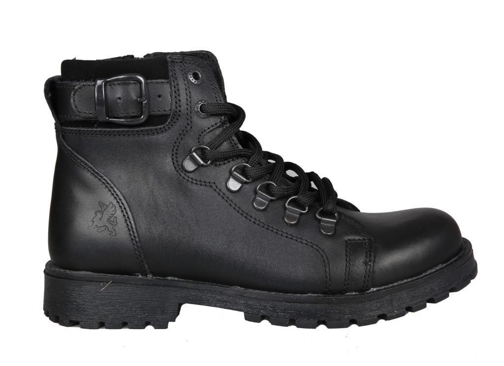 RAKER 8028 Saf Deri (36-39 Arası) Siyah Unisex Bot