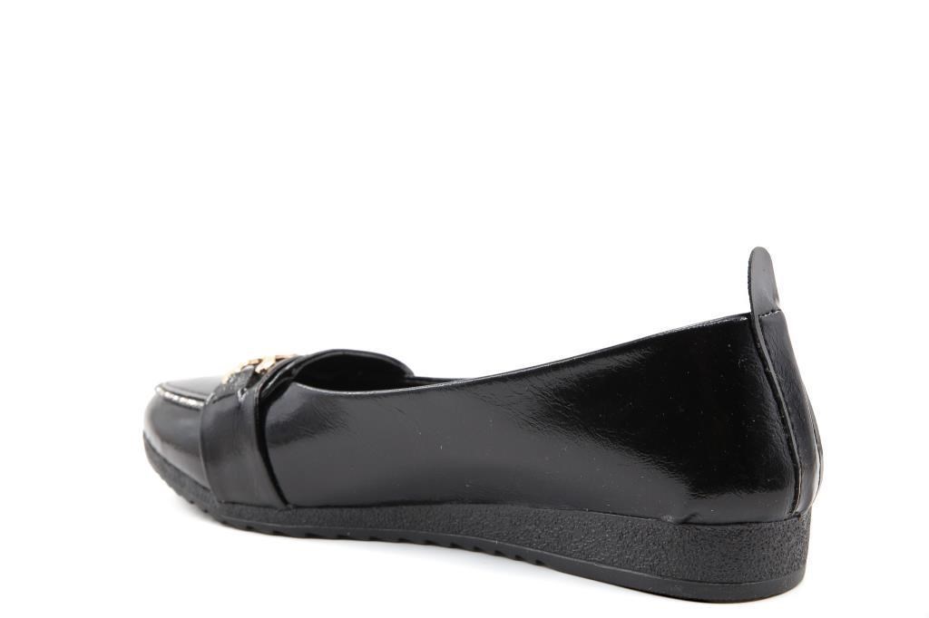 Style Star YS3008 Siyah Rugan Kadın Babet