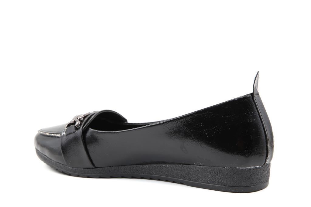 Style Star YS3058 Siyah Rugan Kadın Babet