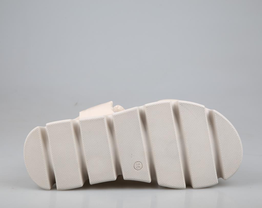 Zeyn 7960 hakiki deri Bej Kadın Sandalet