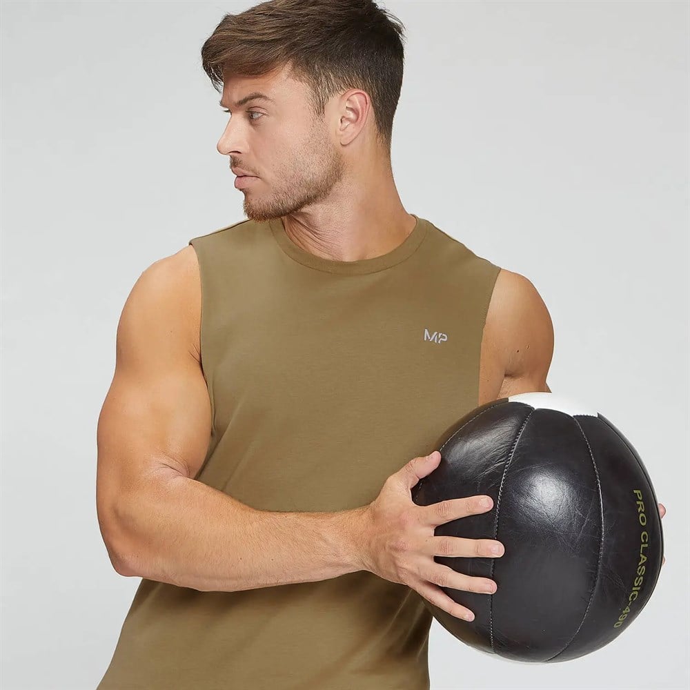 Açık Kol Fitness Atlet Camel