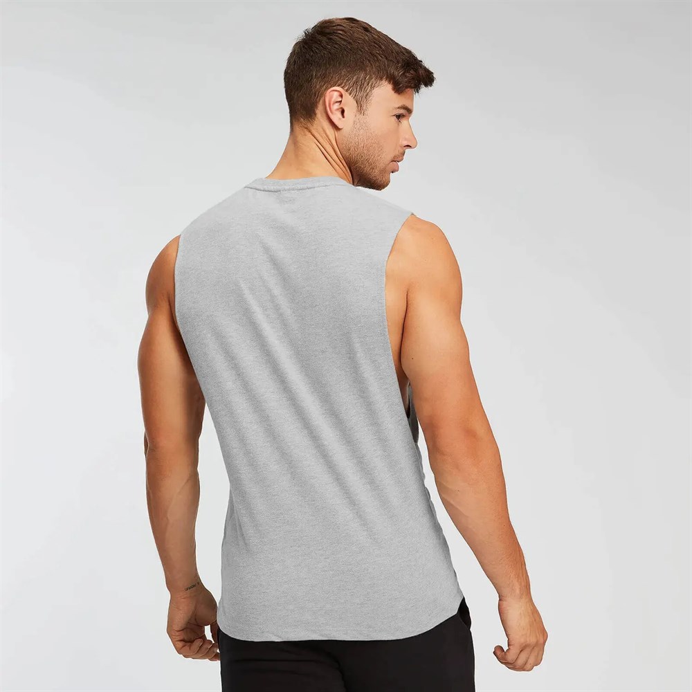 Açık Kol Fitness Atlet Gri