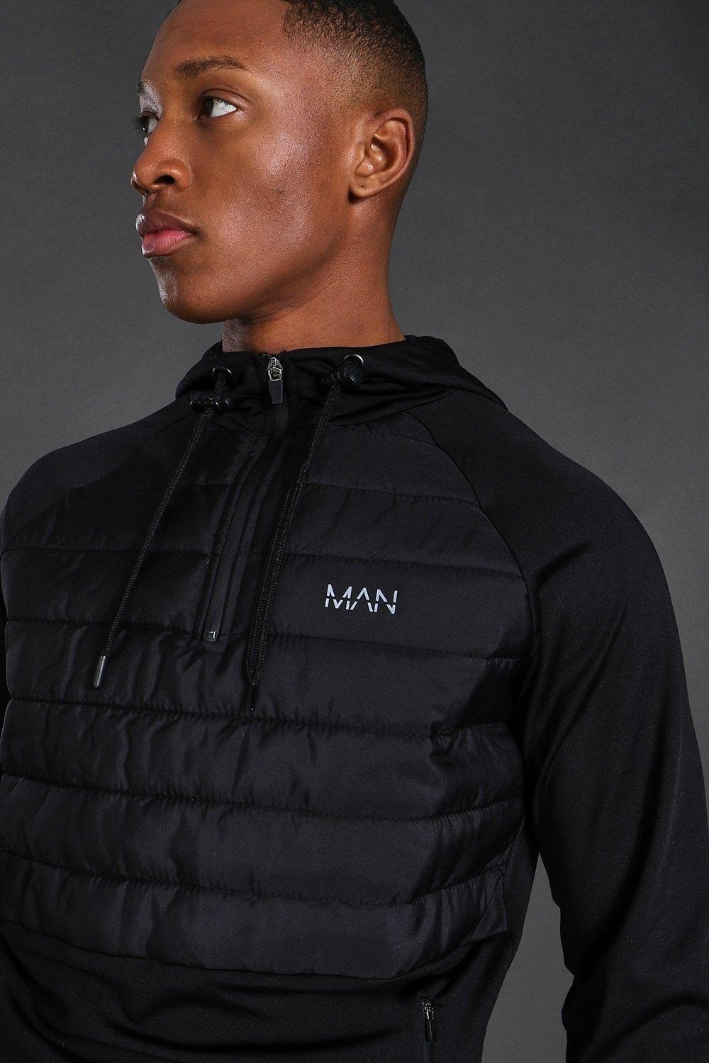 Aktive Gym Yarım Fermuarlı Hoodie Sweat-Siyah