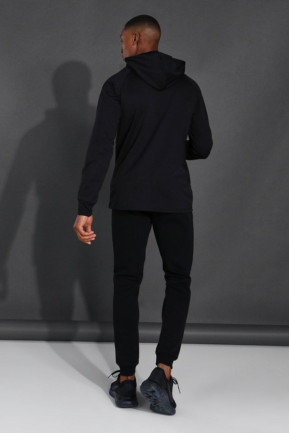 Aktive Gym Yarım Fermuarlı Hoodie Sweat-Siyah