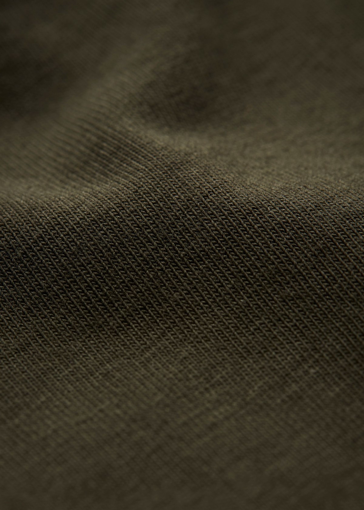 Altı Kavisli Long Basic Tshirt Haki