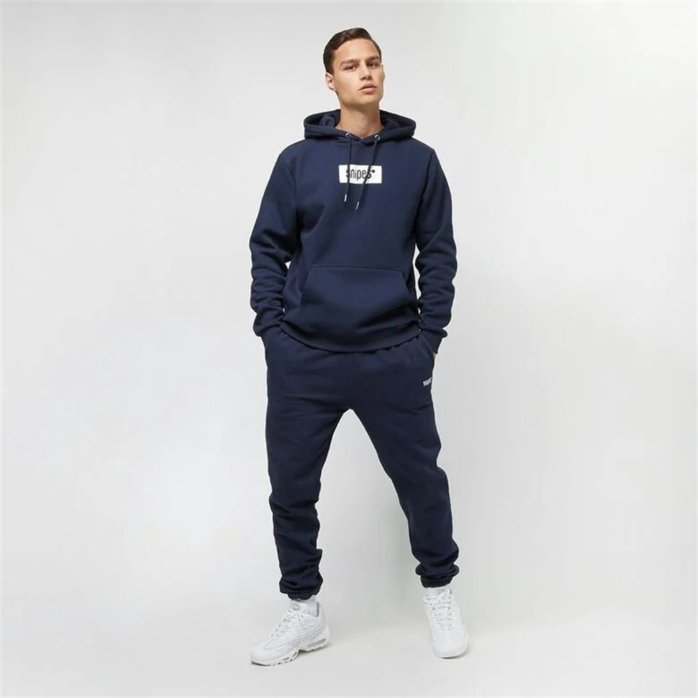 Basic Essantial Kapişonlu Sweat-Lacivert