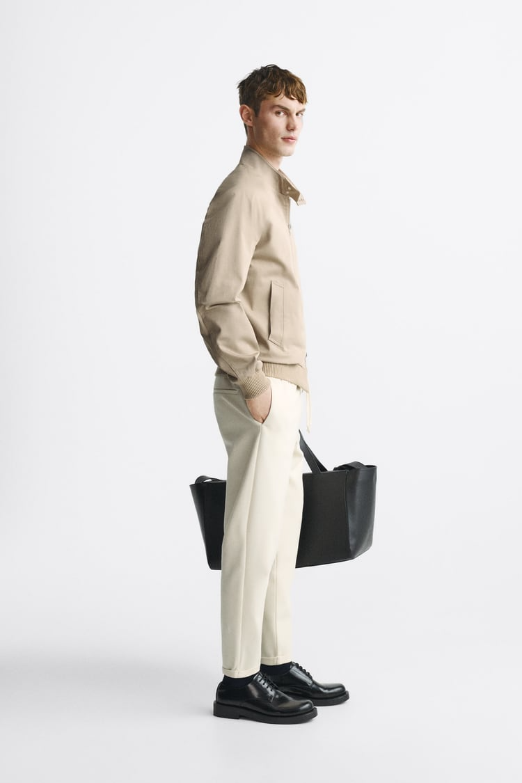 Basic İpli Jogger Pantolon-Ekru