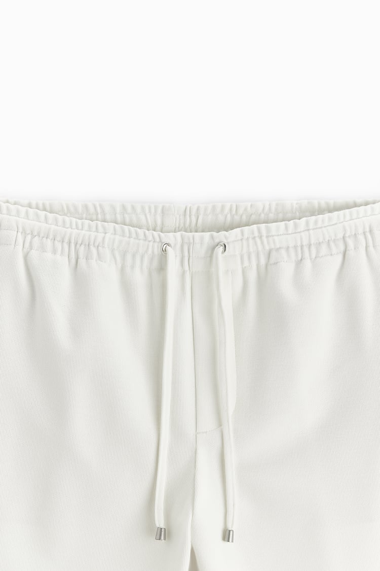 Basic İpli Jogger Pantolon-Kirli Beyaz