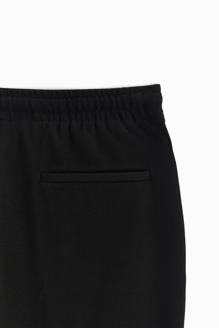 Basic İpli Jogger Pantolon-Siyah