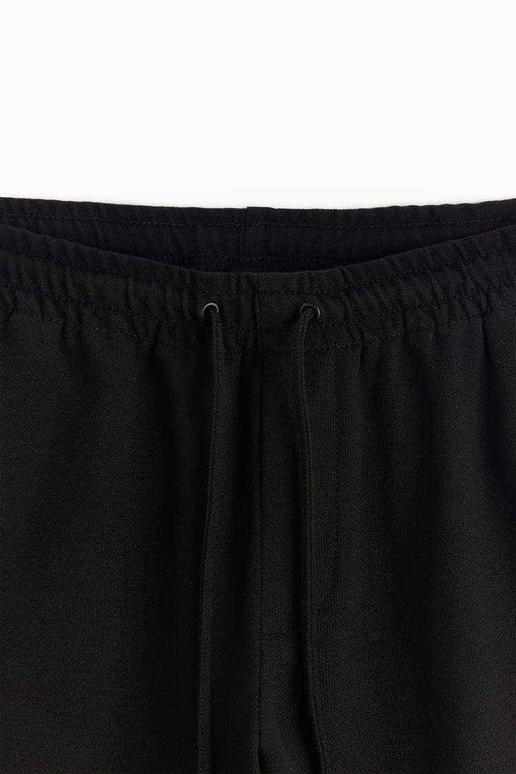 Basic İpli Jogger Pantolon-Siyah