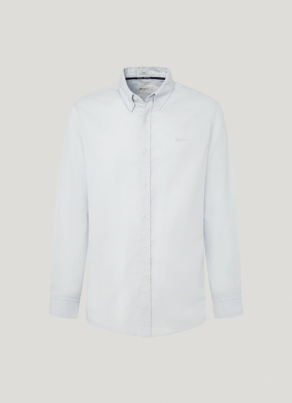 Basic likralı Gömlek-Mavi Açık