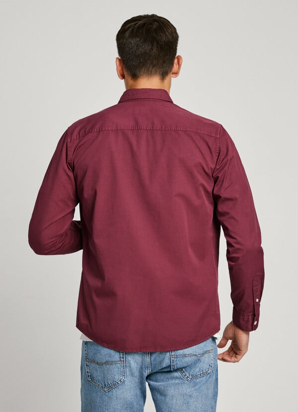 Basic Logolu GÖmlek-Bordo