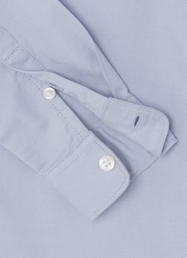 Basic Logolu GÖmlek-Mavi Açık