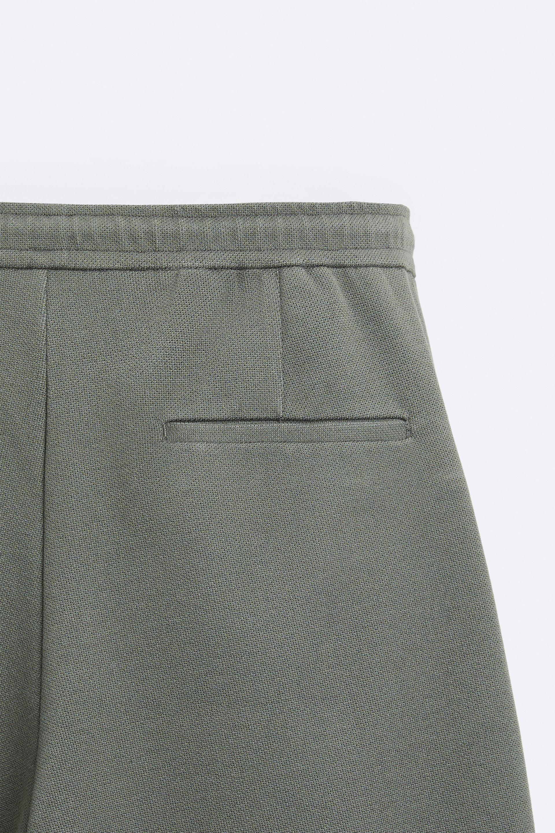 Basic Soft Kumaş İpli Jogger  Şort-Haki