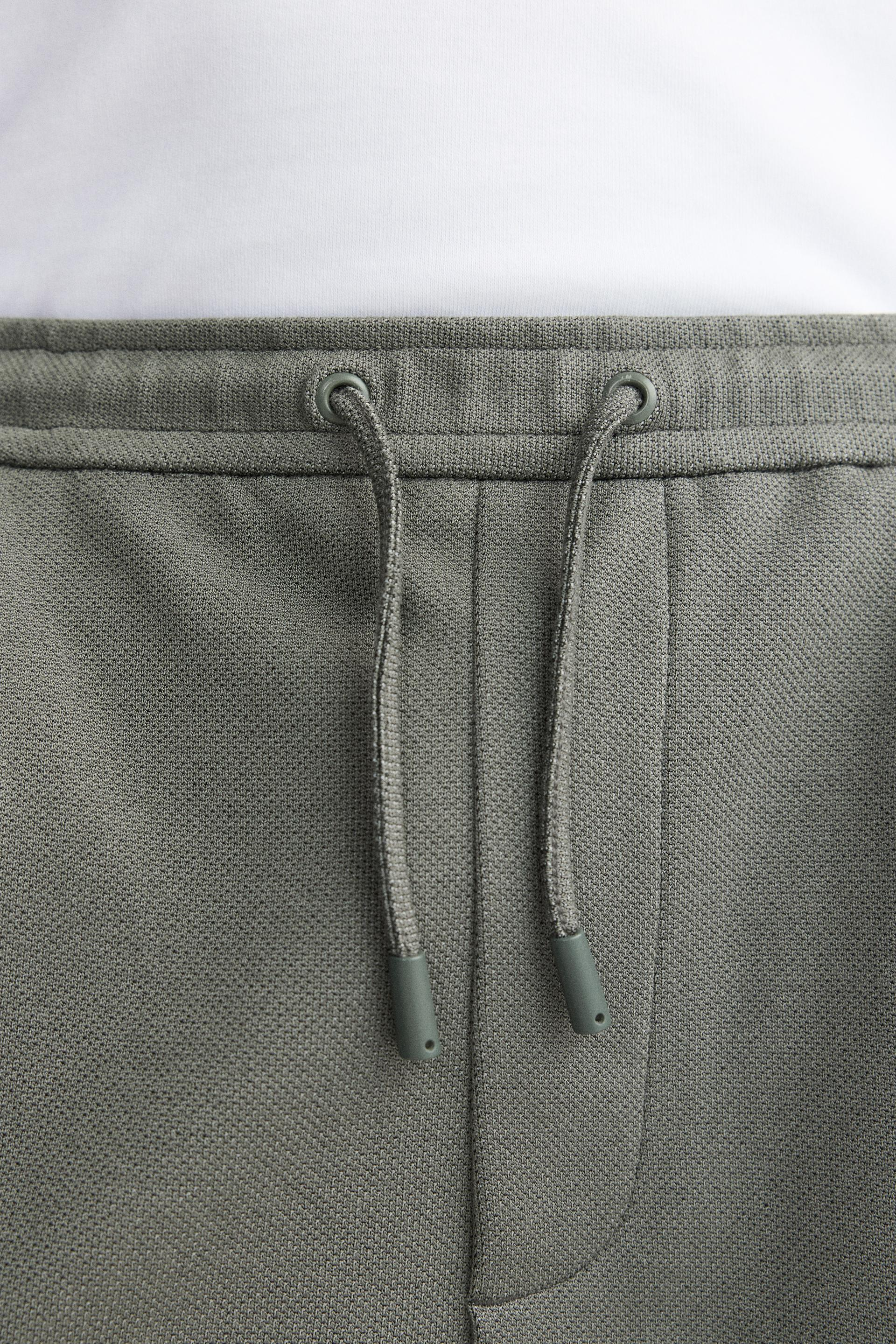 Basic Soft Kumaş İpli Jogger  Şort-Haki
