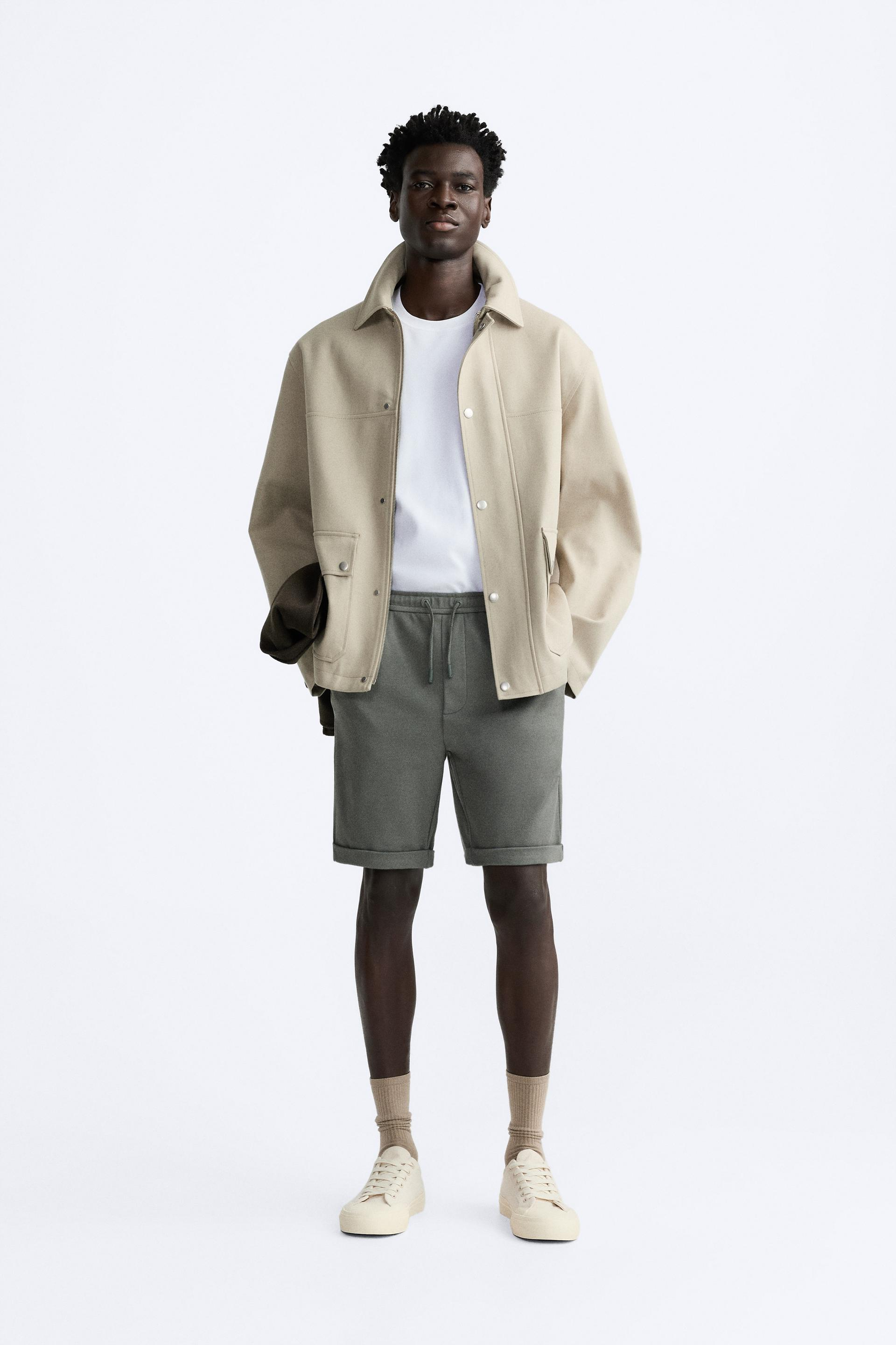 Basic Soft Kumaş İpli Jogger  Şort-Haki