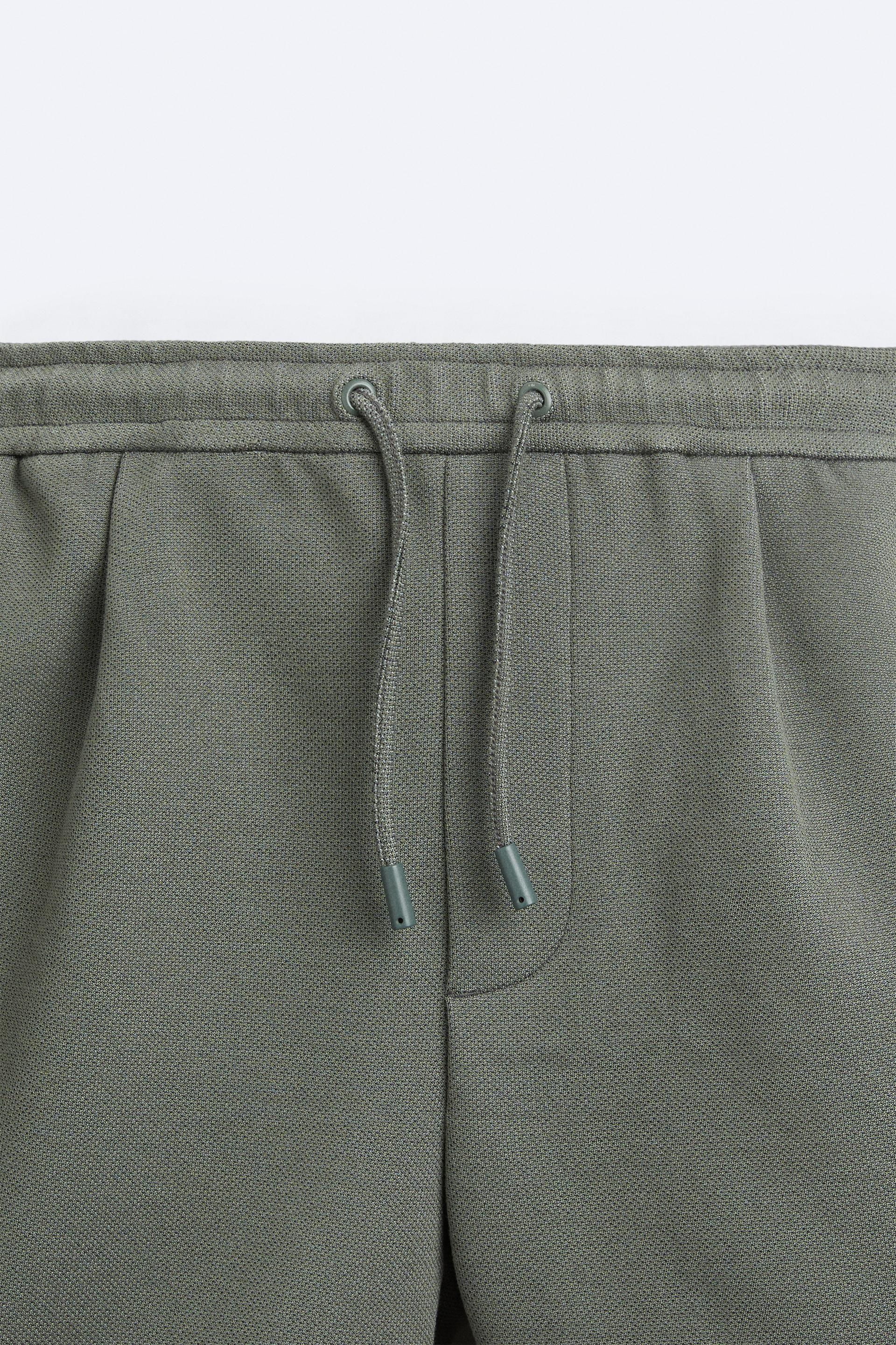 Basic Soft Kumaş İpli Jogger  Şort-Haki