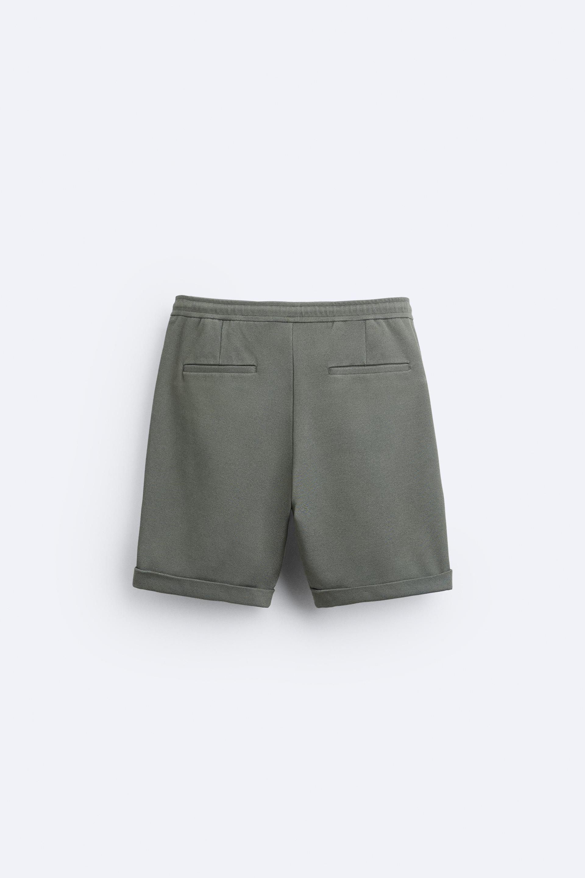 Basic Soft Kumaş İpli Jogger  Şort-Haki
