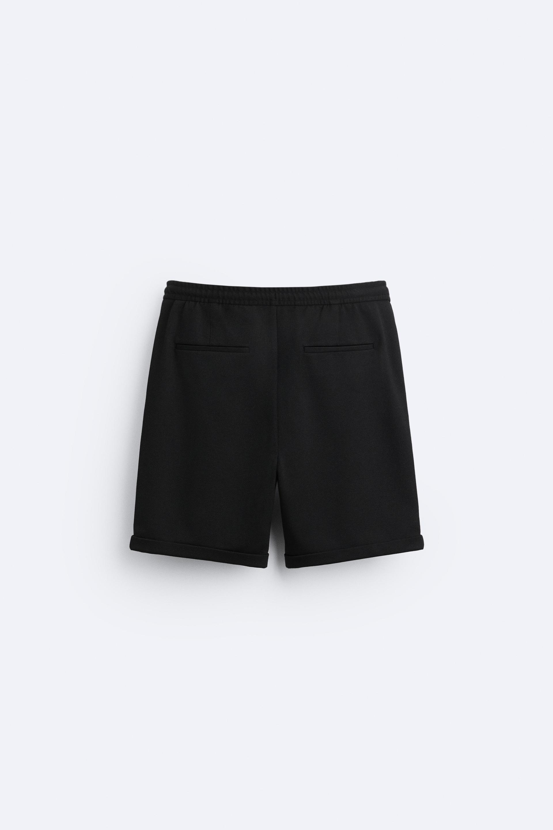 Basic Soft Kumaş İpli Jogger  Şort-Siyah