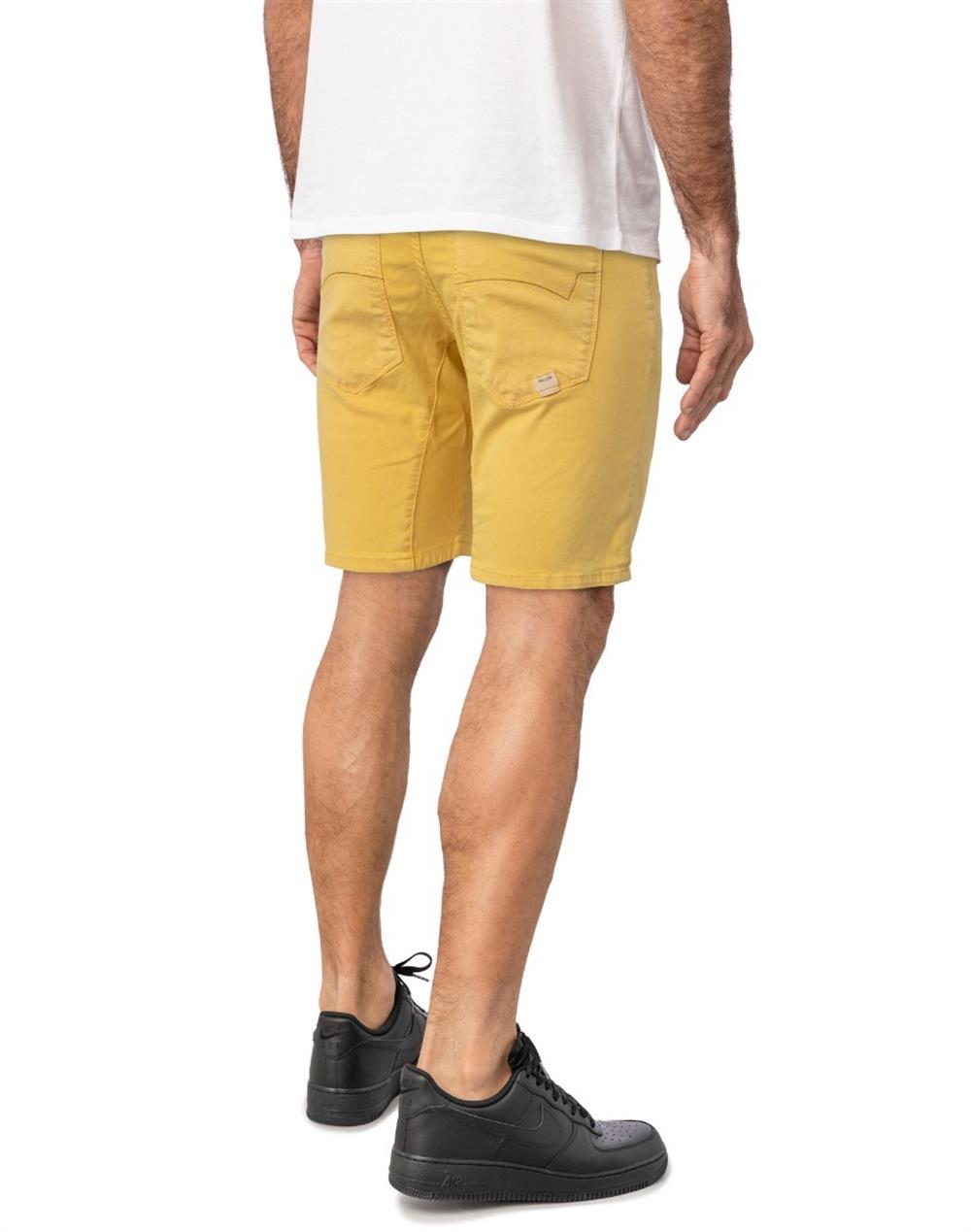 Bermuda Gabardin Şort-Sarı