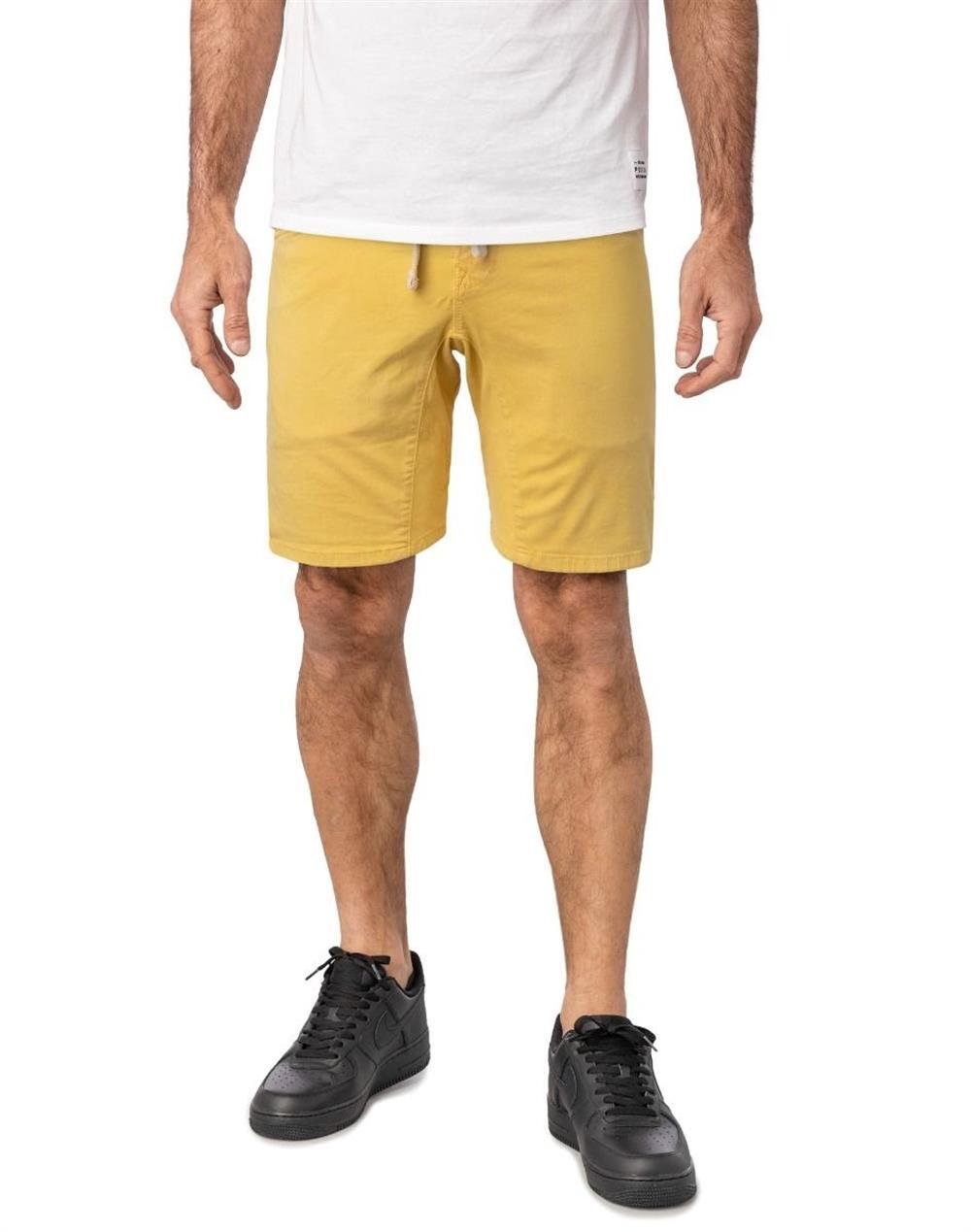 Bermuda Gabardin Şort-Sarı