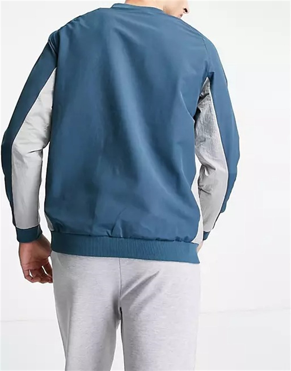 Bis Yaka Poly Sport  Sweat Mavi