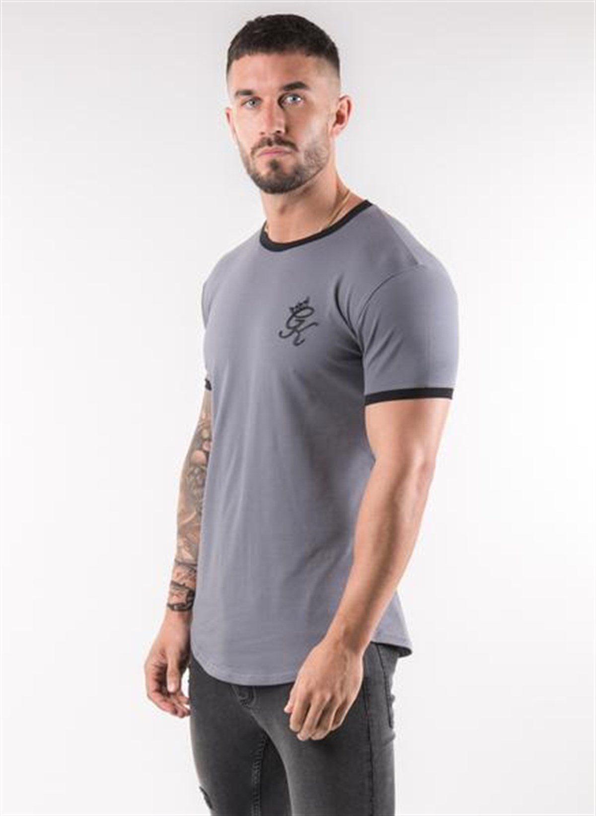 Biyesi Renkli T-Shirt Gri-Melanj