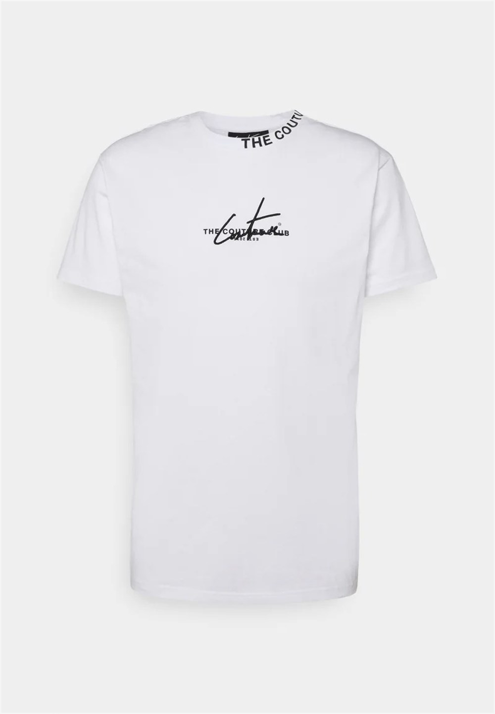 Biyesi Yazılı Logolu  T shirt Beyaz