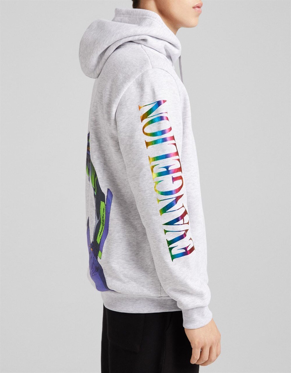 BRSK Karekter Kapişonlu  Sweat-Gri