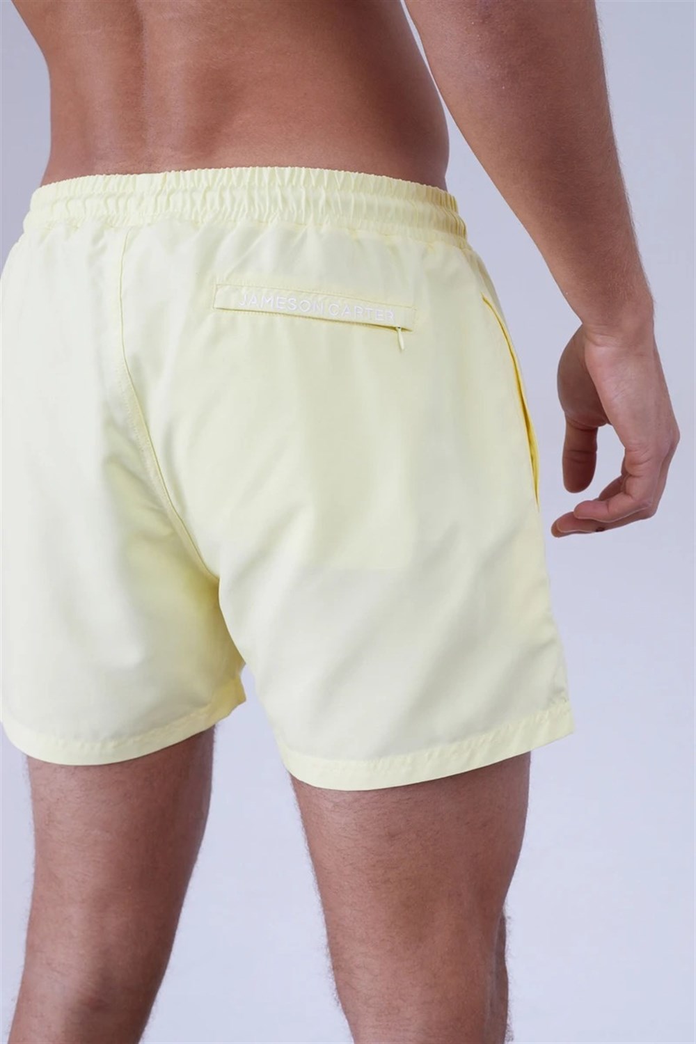 Cepli Pastel Deniz Şortu Sarı