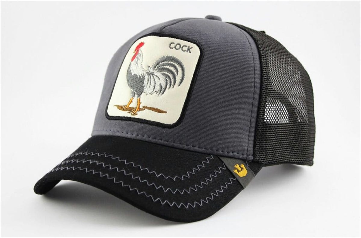 Cock Multicolor Şapka Gri-Siyah