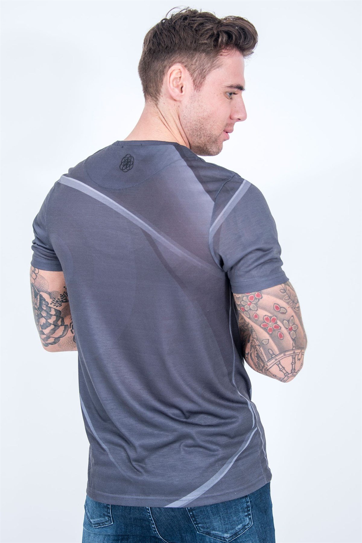 Dijital Baskılı Tshirt Antracite