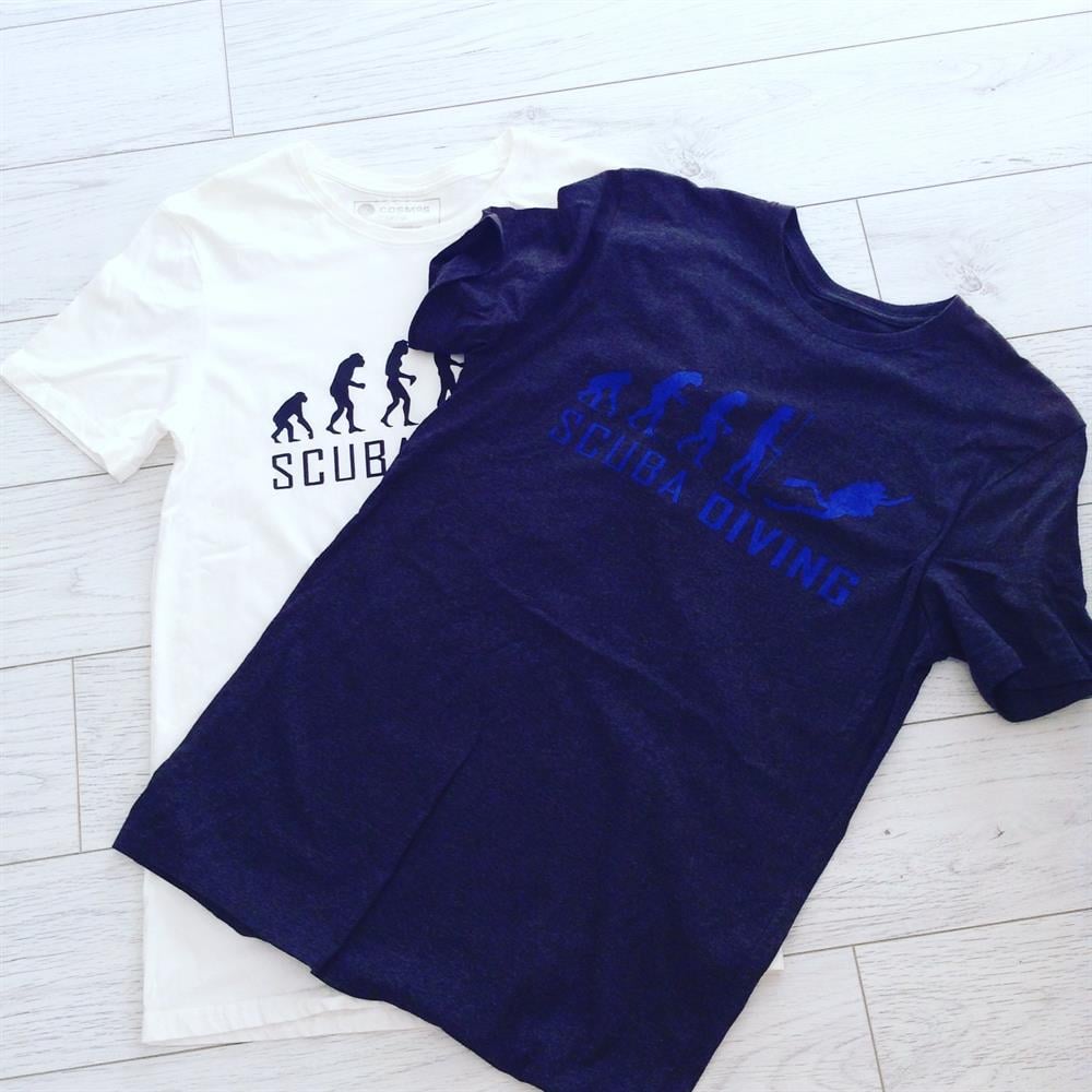 Diving Revulation T Shirt Füme-Beyaz